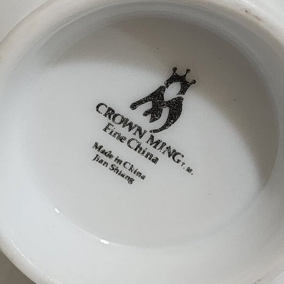 Crown Ming Fine China Jian Shiang Tranquility Footed Cup White Floral - Picture 2 of 8